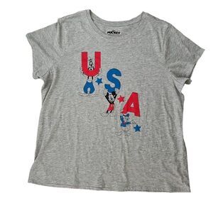Disney Mickey & Friends 2XL USA short sleeve shirt graphic tee goofy Donald
